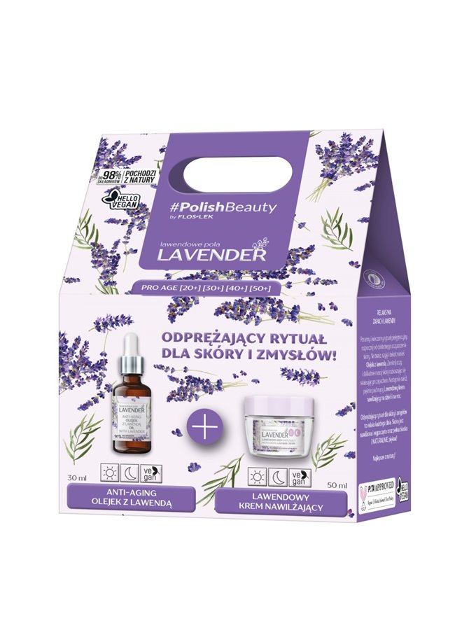Floslek Zestaw prezentowy Lavender (olejek 30ml+krem nawilżający 50ml)