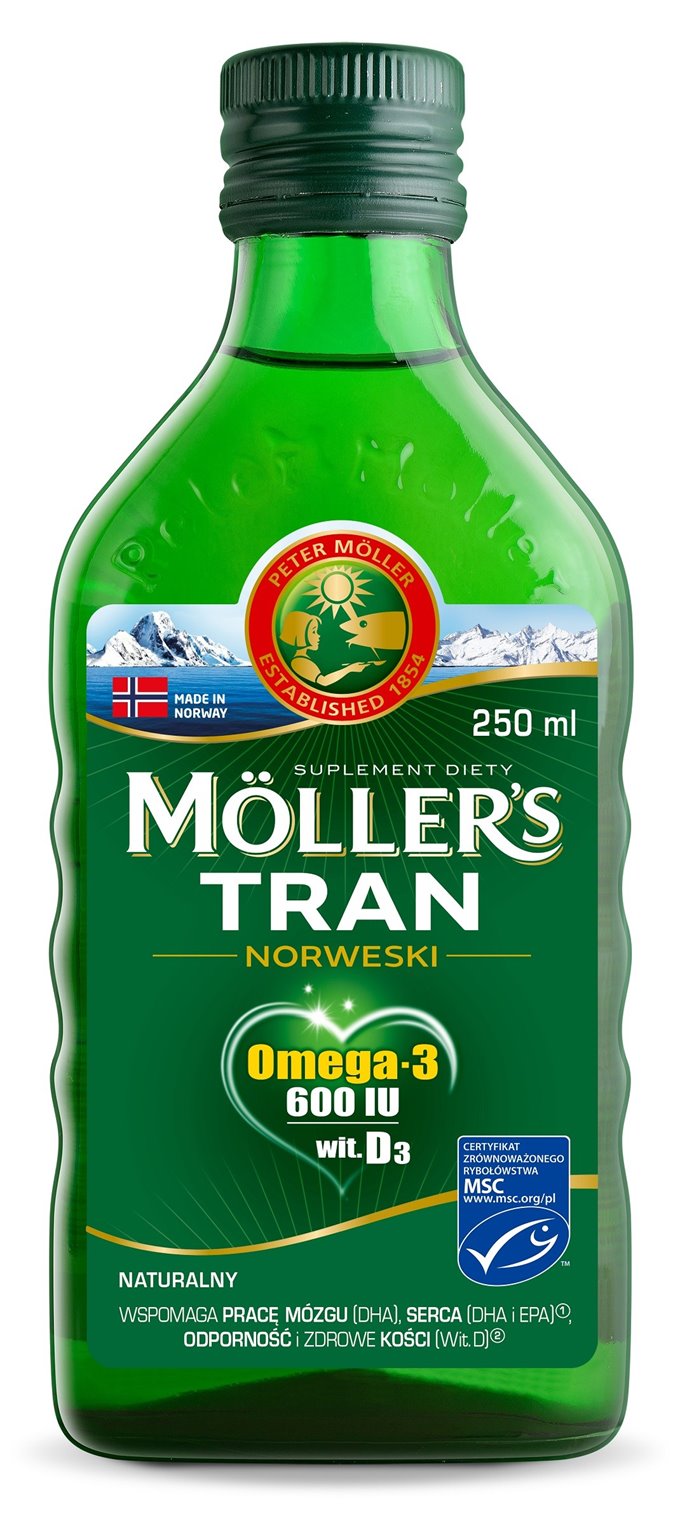 MOLLER'S Tran Norweski Naturalny - suplement diety 250ml