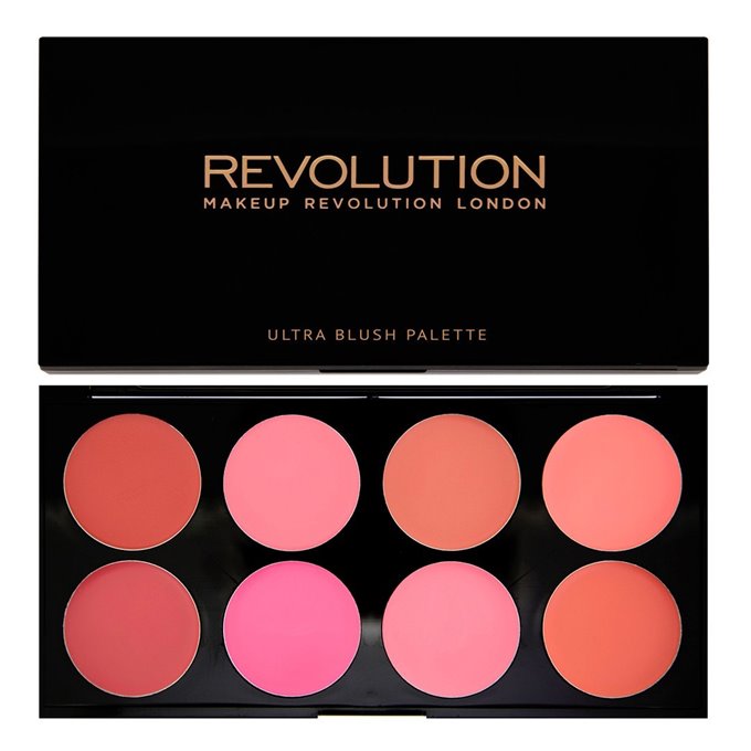 Makeup Revolution Ultra Blush Palette 8 Zestaw róży do policzków All About Cream 13g