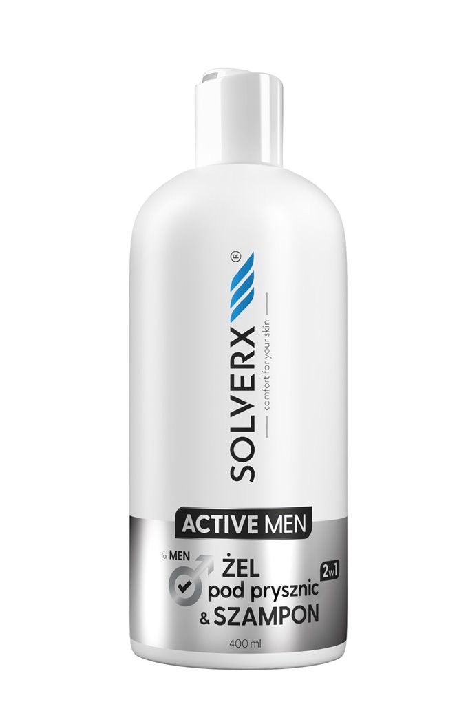 SOLVERX Active Men Żel pod prysznic i Szampon 2w1 400ml